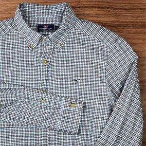 Vineyard Vines Men’s Plaid Flannel Long Sleeve Button Down. Medium.